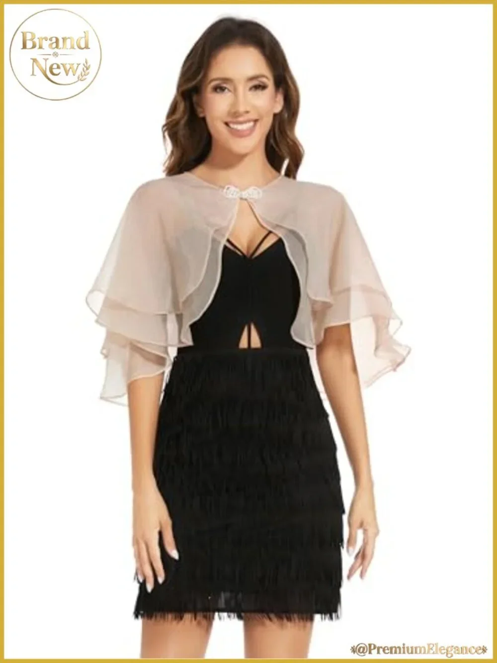 Tencel Shawl Wrap Evening Wedding Sheer Cape for Women One Size